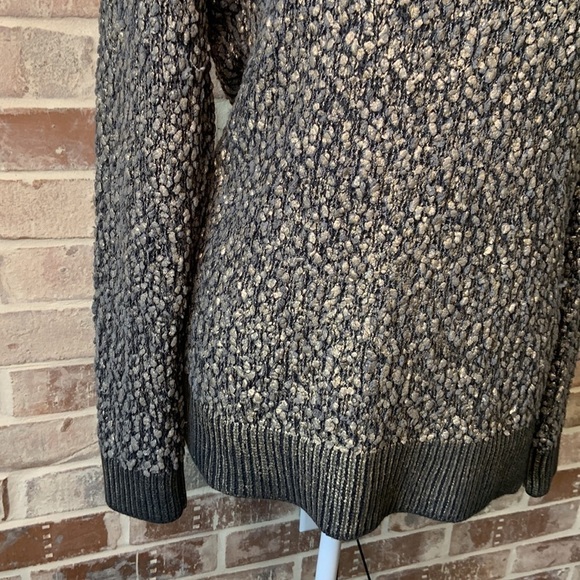 Soho Chick Gold & Black Crewneck Oversized Sweater Size Small - Picture 3 of 8